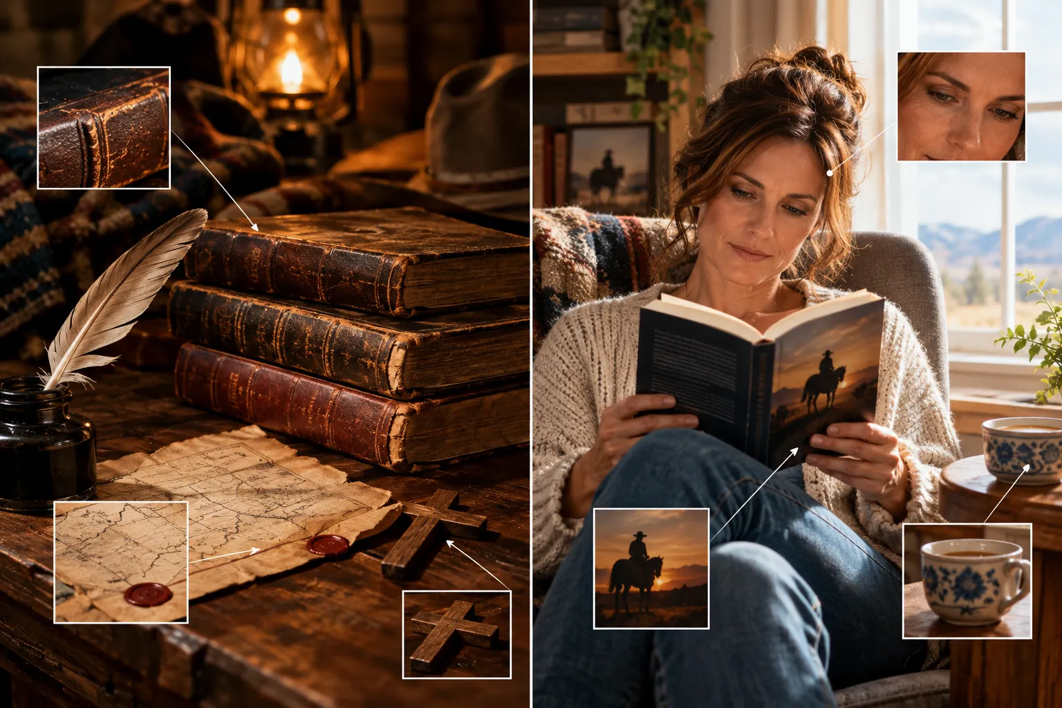 How Do Authors Balance Action and Moral Lessons in Westerns?