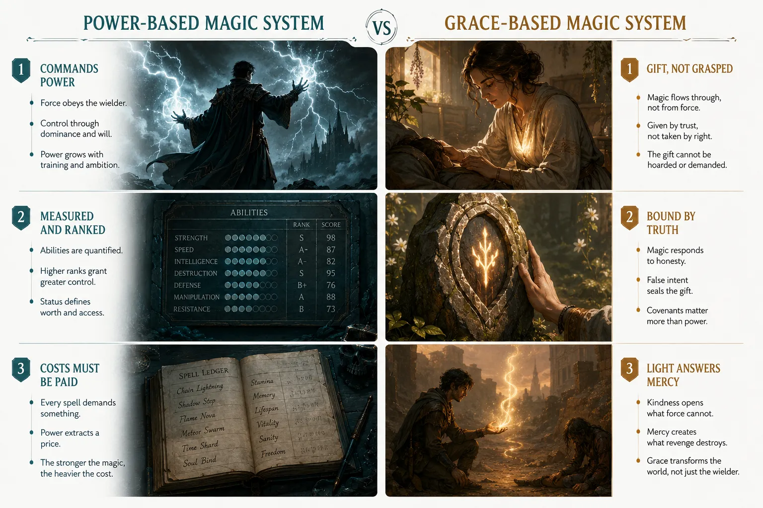 How Do Grace-Based Magic Systems Work in Fiction